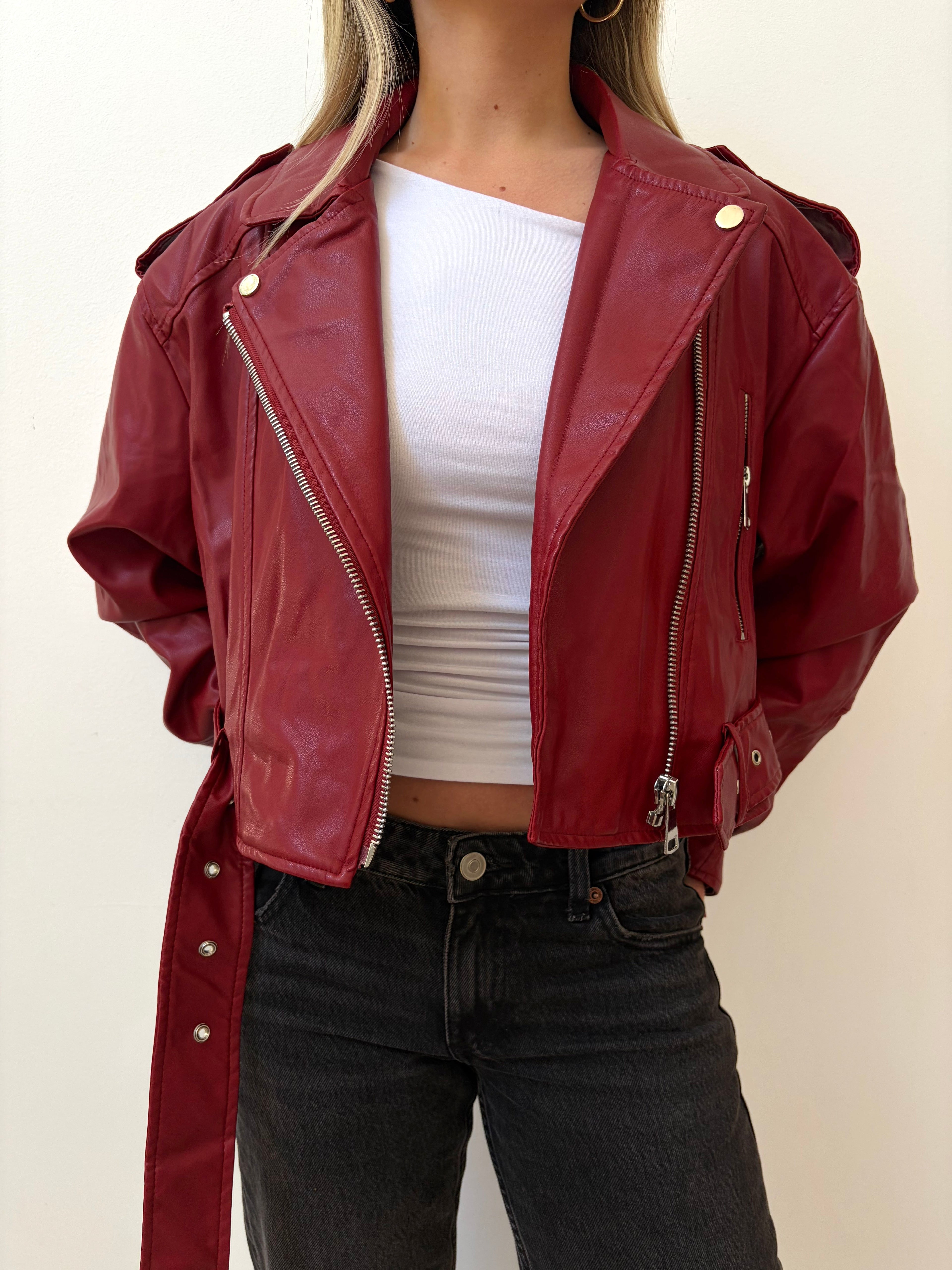 Biker Corta Roja para mujer - vista principal