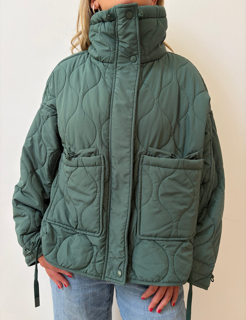 Chaqueta Acolchada Verde Botella