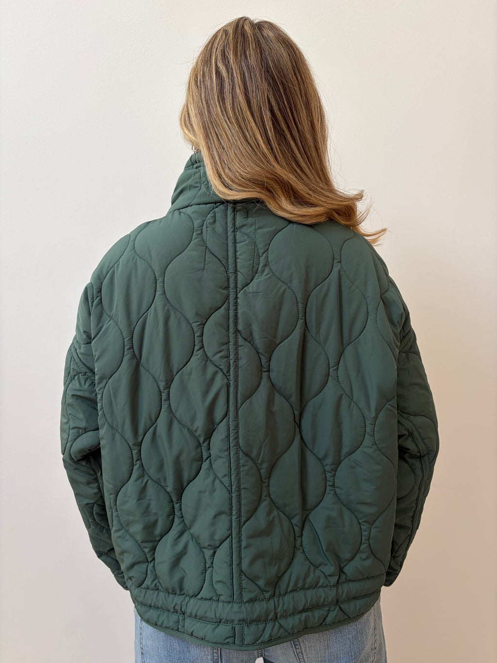 Chaqueta Acolchada Verde Botella
